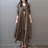 Boho Dlouhé šaty Dámské Ležérní Volné Dlouhý rukáv Nepravidelné šaty