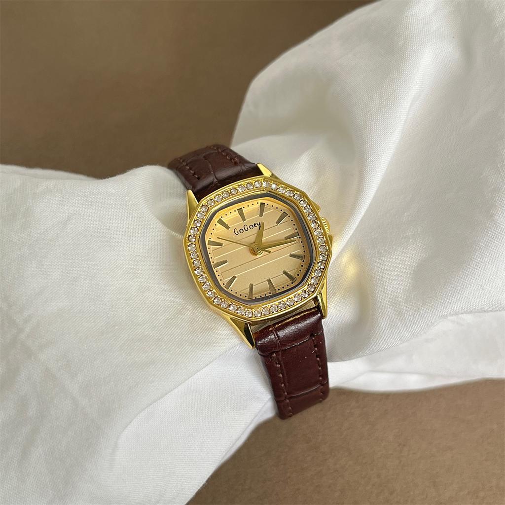 Mori Literary And Artistic Women'S Student Watch, High-End Wind Temperament, Simple Diamond-Encrusted Quartz Watch
