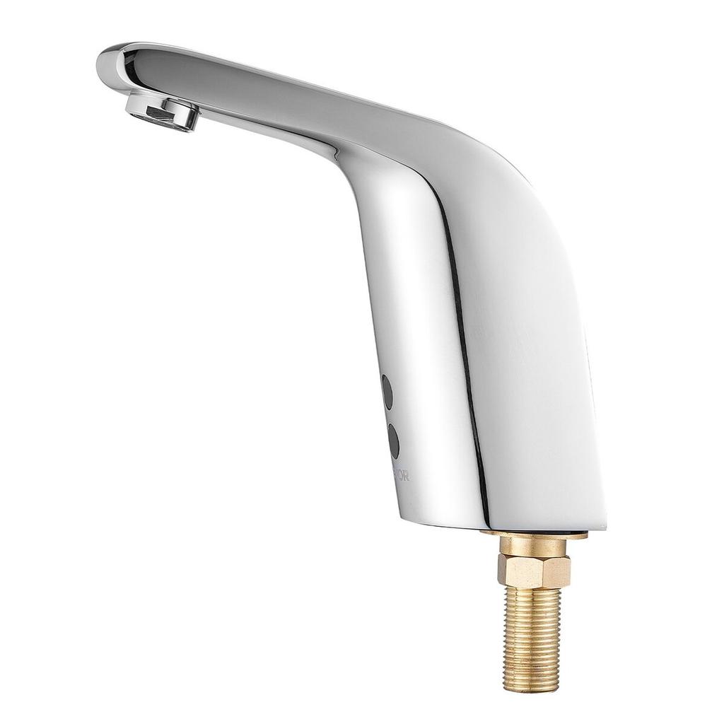 Touchless Bathroom Sink Faucet, Automatic Motion Sensor Restroom Toilet Faucet Cold Water with Single Hole, Battery Operated for 9.5 Mm Pipe