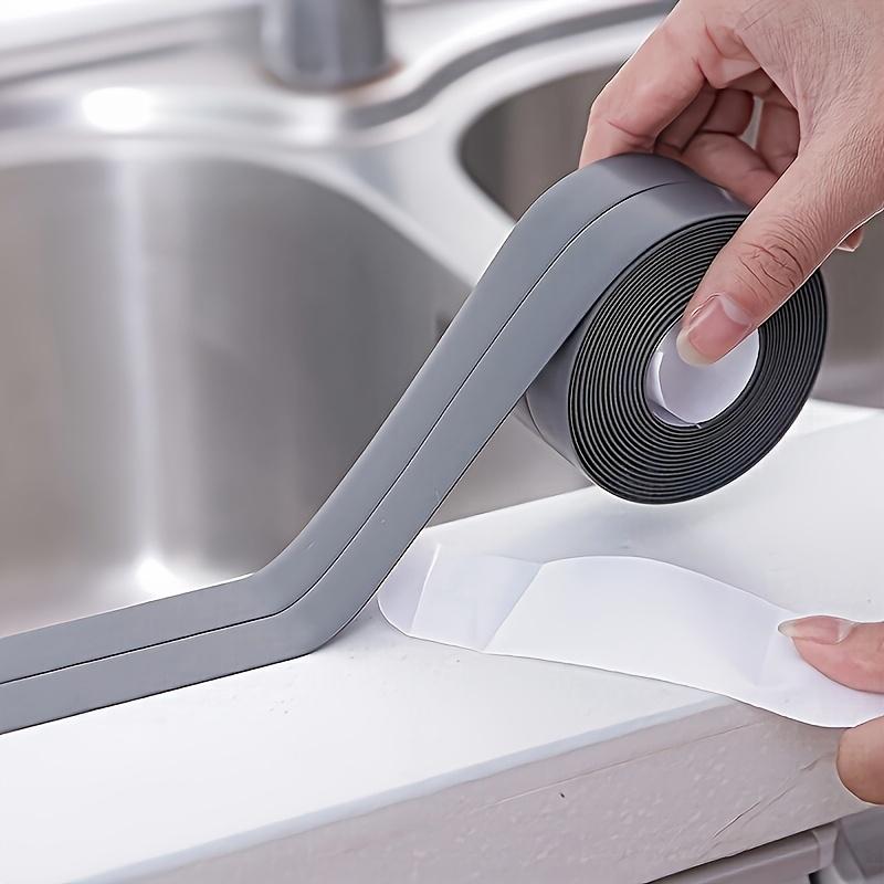 1pc Bathroom Waterproof Wall Stickers Sealing Tapes PVC Adhesive Sealing Strips Sink Edge Tape Kitchen Bathroom Accessories