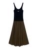 Meuameu Logo Sleeveless Layered Dress