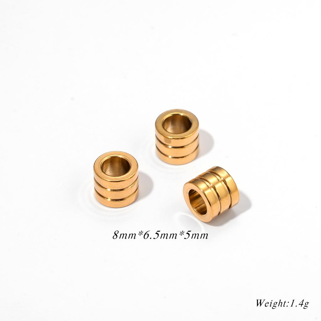 Wholesale 20pcs 2.5/3/4/5/6mm Stainless Steel Big Hole Loose Beads Spacer Beads for DIY Jewelry Making