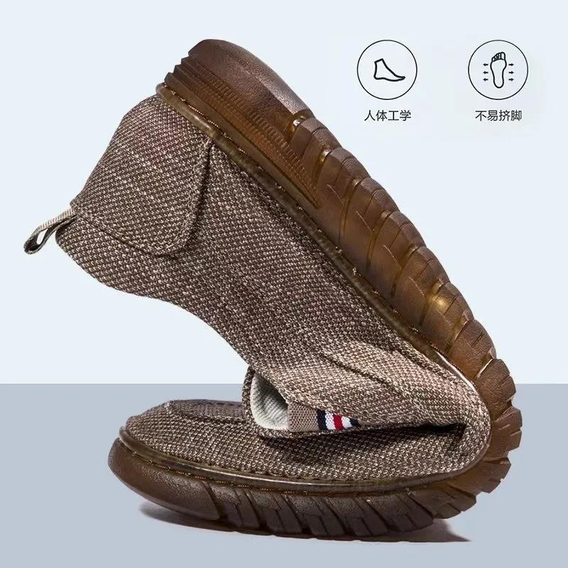 Old Beijing Cloth Shoes Are Light and Breathable Cloth Surface Middle-aged and Elderly Father Shoes Are Comfortable and Soft-soled Versatile Work Sho