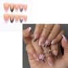 Reusable Press On Nail With Leopard Print 3D Bows Design Hypoallergenics ABS Material Instants Manicure Solution For Busy Women