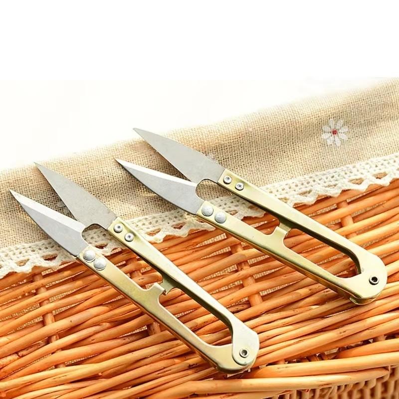 1-4pcs Stainless Steel Cutting Sewing Scissors Cross Stitch Embroidery Tailor's U Thread Scissors for Fabric DIY Supplies Tools