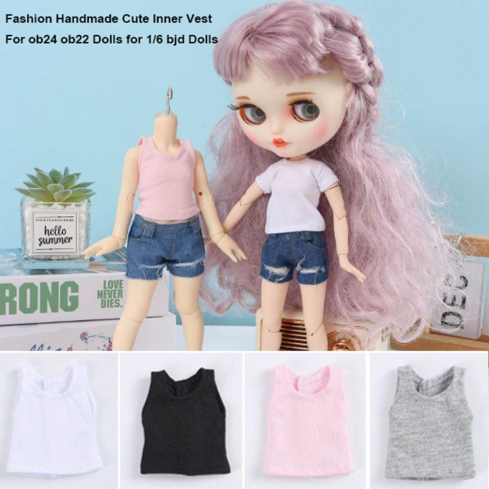 Casual Wear Cute Inner Vest Dolls Clothes for Ob24 Ob22 Dolls for Blythe Dolls for 1/6 Bjd Dolls