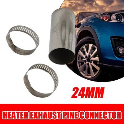 24mm Heizungsabgasrohrverbinder Luftstandheizung Edelstahl Gasentlüftungsschlauch mit Klemmen für Webasto Heizung