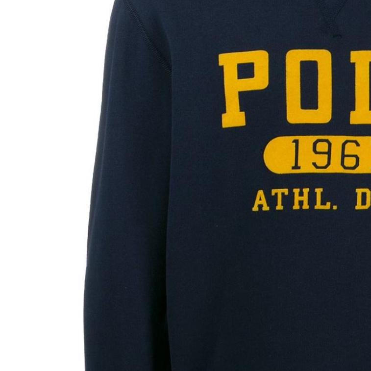 Polo Ralph Lauren Ss23 Logo Letter Number Print Crewneck Long Sleeve Sweatshirt Men sweatshirt Navy-Blue 710766798-001