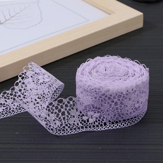 1 Rolle 10M Rüschen-Dekor Exquisites DIY Polyester Visueller Effekt Schwer zu verblassen Spitze-Dekor für Zuhause