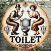 Metal Poster Vintage Toilet Wall Art, Retro Bathroom Decor, Funny Tin Sign for Home Bar Man Cave