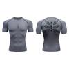 Compression Shirt for Men Gym Workout Running T-Shirt Tees Tops Athletic Quick Dry Baselayer Activewear Elastic Sweat Absorbing Tight Fit