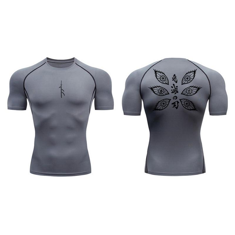 Compression Shirt for Men Gym Workout Running T-Shirt Tees Tops Athletic Quick Dry Baselayer Activewear Elastic Sweat Absorbing Tight Fit