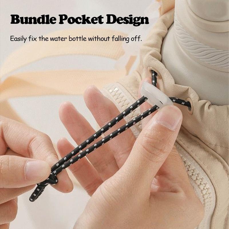 Water Bottle Holder Sling Bag with Phone Pocket Durable Tumbler Carrier for Hiking Camping Travel Fitness