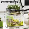 New Small Fish Tank Imitation Glass Clear Ecological Aquarium for Living Room Office Desktop Goldfish Turtle Home