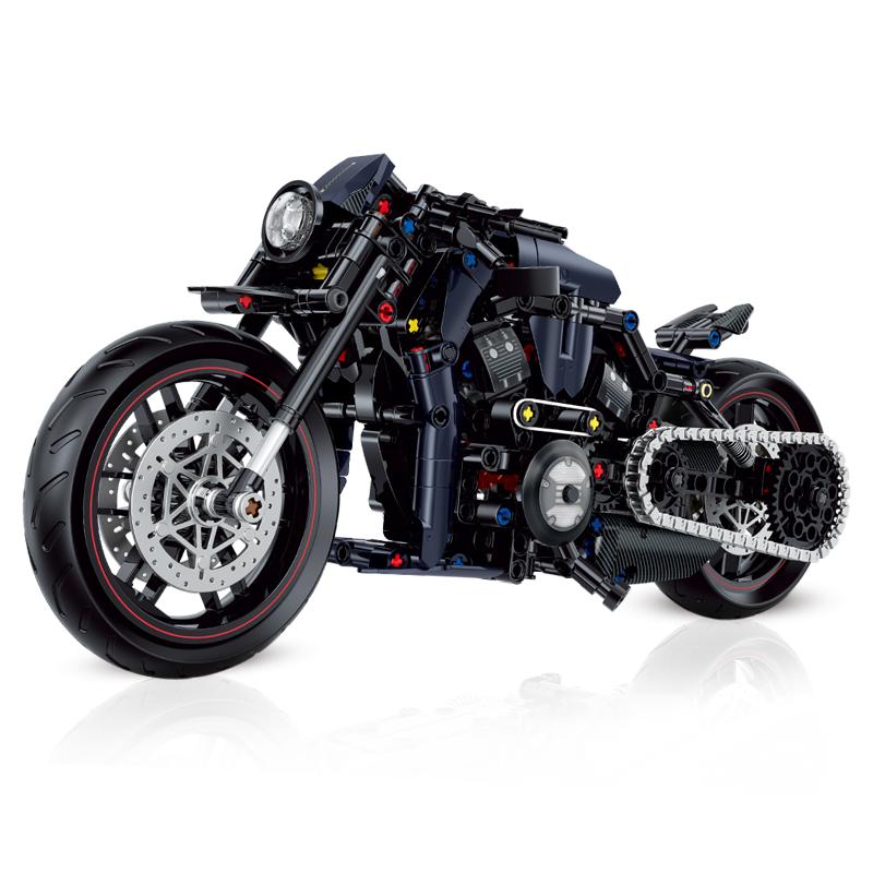 

New 1:8 Night Racer Motorbike Building Blocks Sets MOC Bricks Motorcycle Model Christmas Gifts for Boys Kids Children 500+pcs