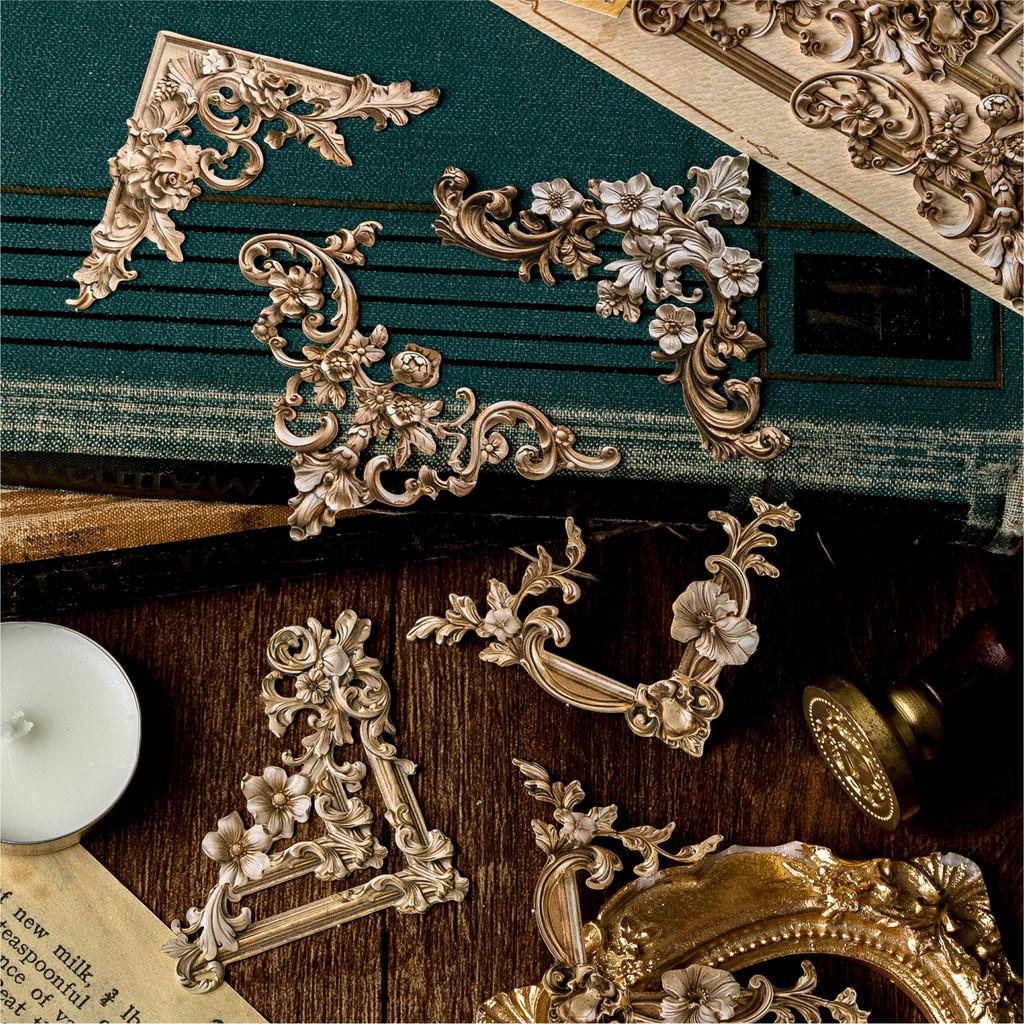 Journamm 20pcs/pack Cutout Lace Materials Decor Paper DIY Scrapbooking Collage Stationery Junk Journal Photo Album Decor Paper