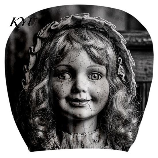 Quick Change Car Interior Styling Funny Headrest Covers, Ghost Skull Print Washable Seat Case Protector, Universal Breathable Auto Accessories