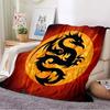 Chinese Dragon or Divine  Fluffy Blanket Flannel Warmth Soft Plush Sofa Throw Dragon Eye Square  Blanket Tourist