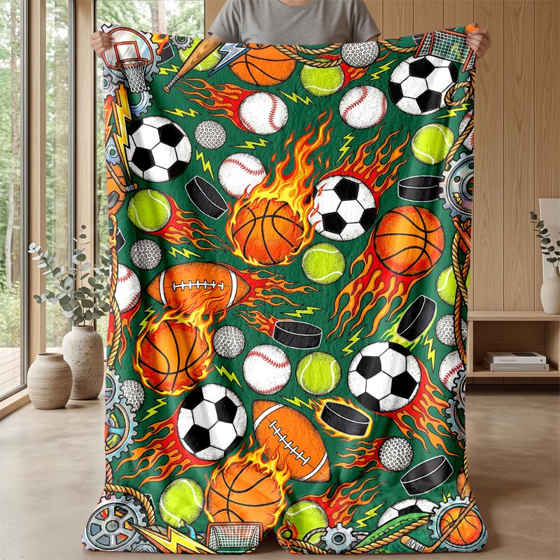 Space Sports Fusion Theme blanket Lightweight Warm Flannel Blanket Decorative Throw Blanket for Home Decoration