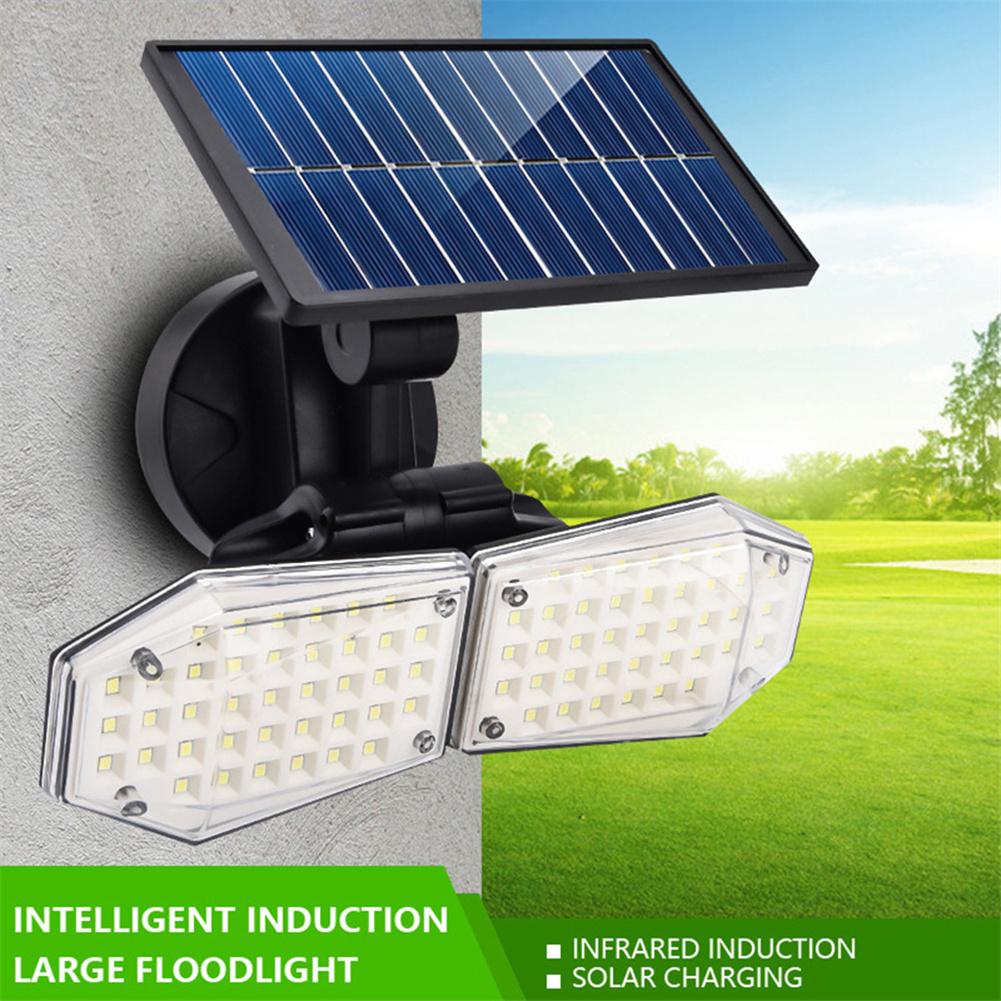 Double-head Solar Light 100led Outdoor Waterproof Wall-mounted Sensor  Floodlight