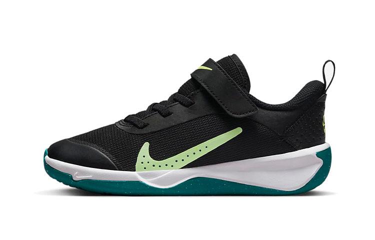 Nike Omni Multi Court Multi Court Slip Resistant Abrasion Resistant Low top Kids Lifestyle Shoes Black Green DM9026-003 28