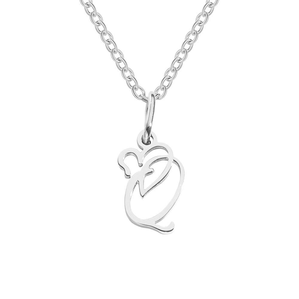 St. Delan Versatile 26-Letter Stainless Steel DIY Necklace Pendant