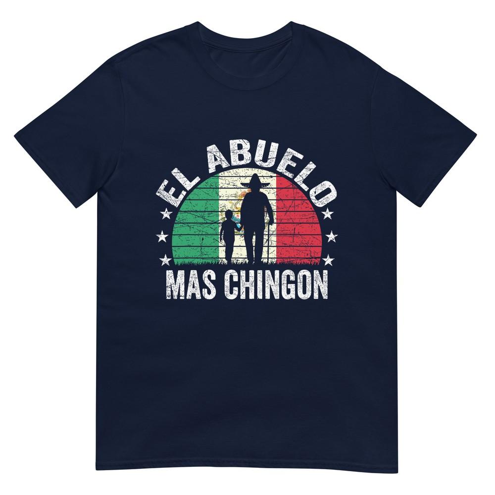 El Abuelo Mas Chingon Mexican Grandpa Cinco De Mayo Flag Tshirt S