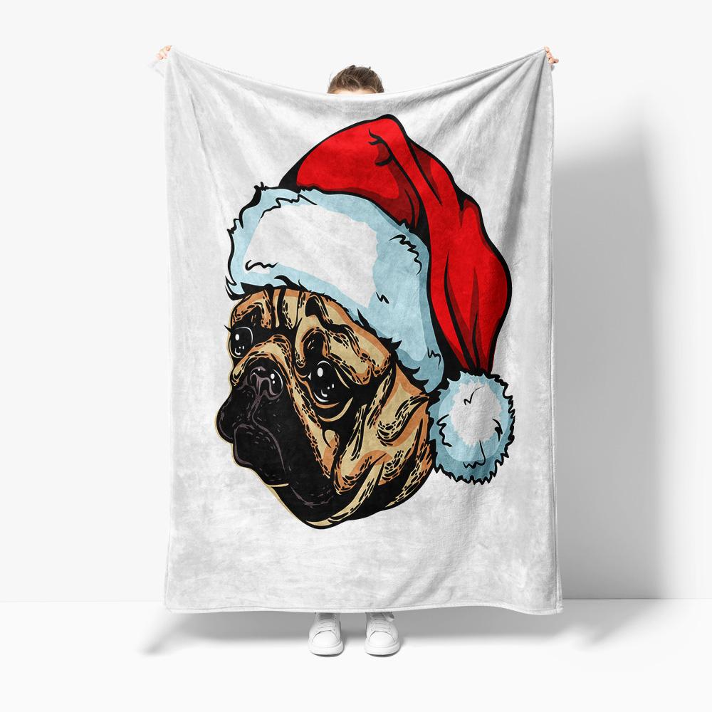 TU Cozy Dog Blanket Soft Pet Throw Fluffy Animal Lover Gift Warm Home Decor Cute Puppy Throw Blanket Christmas Gift Idea