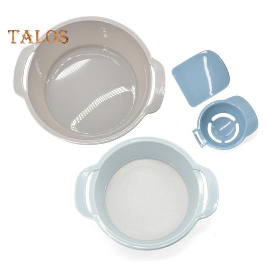 Stackable Flour Sieve Set 4-Piece Multifunctional Kitchen Baking Tools Including Fine Mesh Sifter Egg White Separator & Flour Scraper Portable Pollen