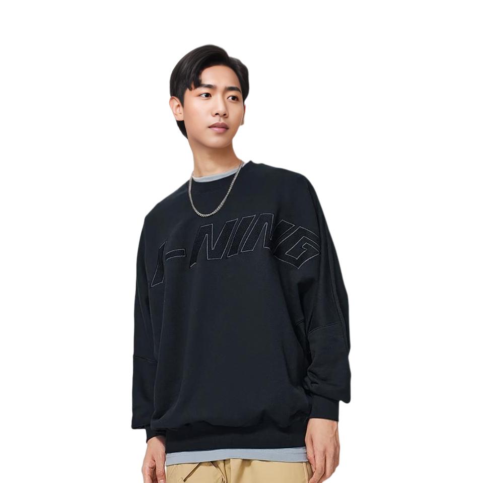 Li Ning Sports Trendy Collection Sweatshirt Unisex Black AWDS927-3