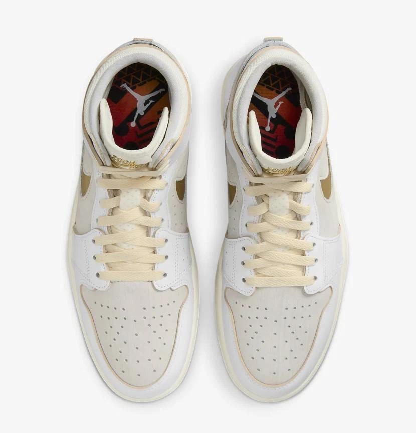 DV1307-107 Nike Air Jordan 1 High Zoom CMFT 2 Metallic Gold