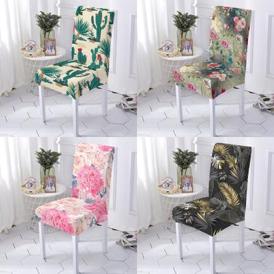 Plant Style Chair Cover Furniture Kitchen Chairs Covers Flowers Pattern Chair Cover Dining Room Chairs Covers Home Stuhlbezug
