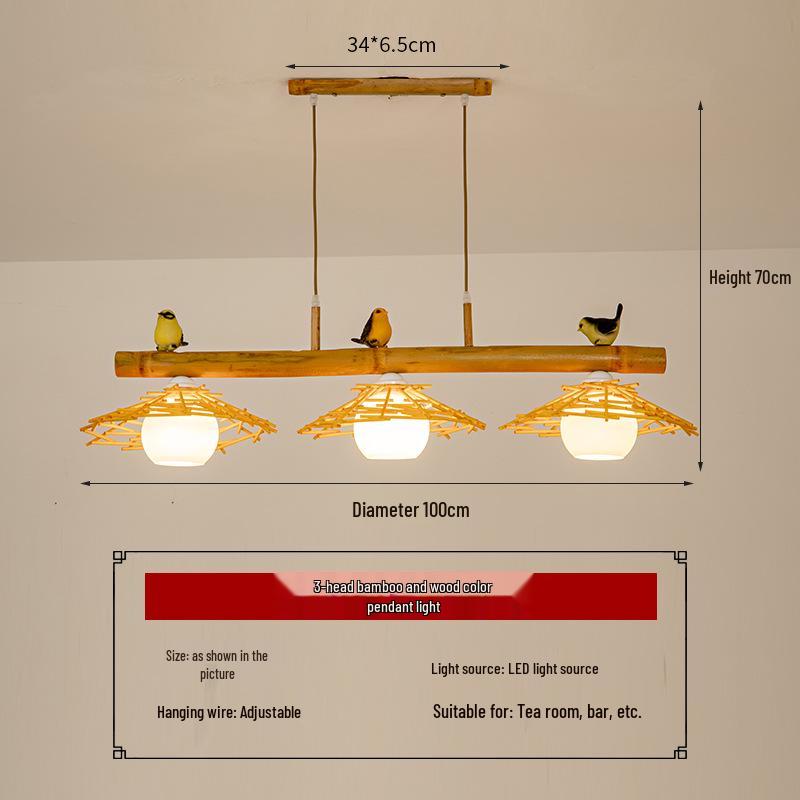 Retro Asian Tatami Pendant Light for Restaurants and Bars