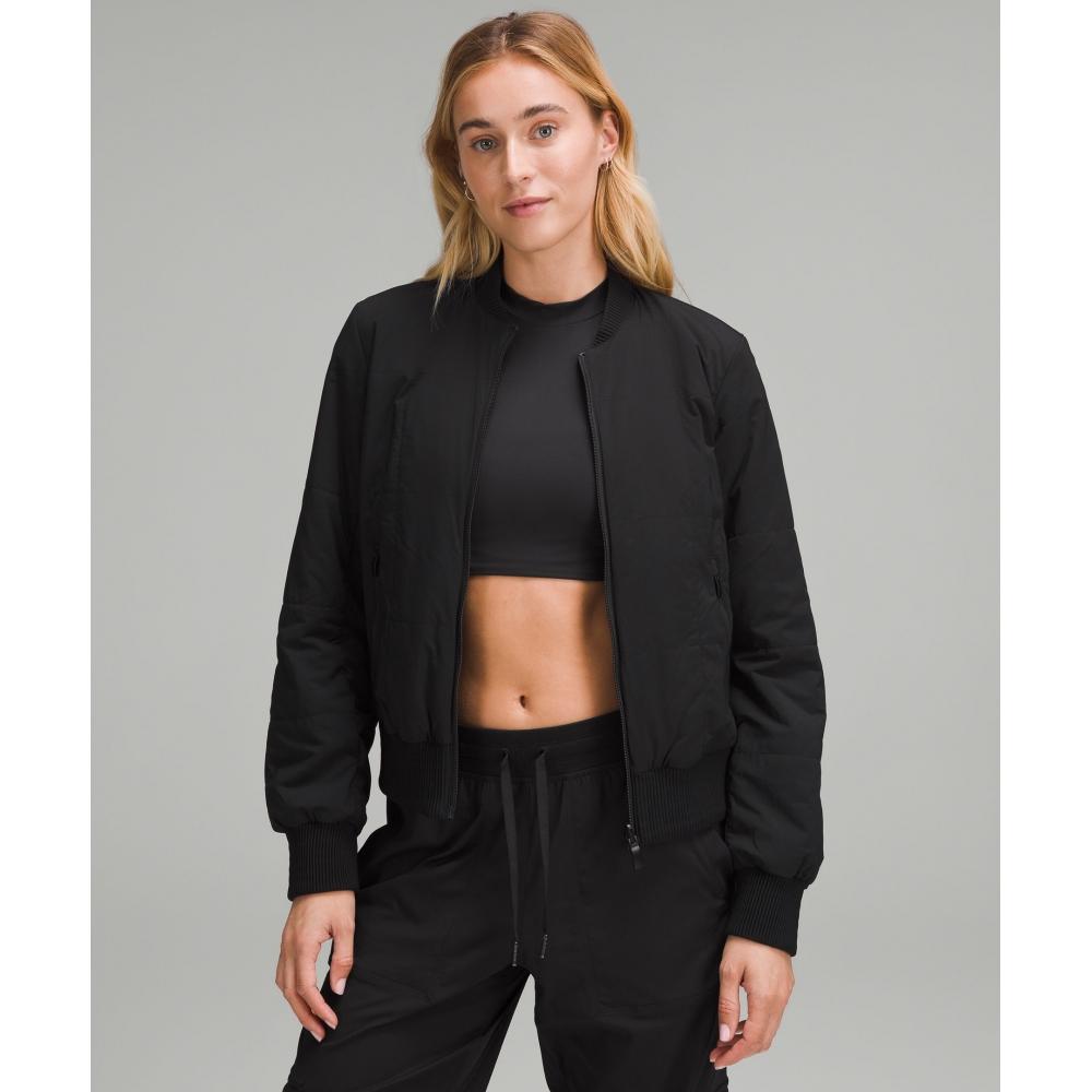 Lululemon Women S reverSible inSulated Bomber Jacket Black
