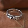 Vintage Engraved Butterfly Ring Exquisite Size Butterfly Letter Women's Ring Couple