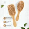 Haarbürste aus Bambusholz, Massagekamm, Kopfhautmassagegerät für Haarwachstum, antistatische Glättungsbürste, weicher Bart, Babybürste