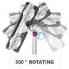 Long Handle Cleaning Brush Window Cleaner Glass Squeegee Telescopic Rod Rotating Head with Cleaning Cloth Rubber Wiper
