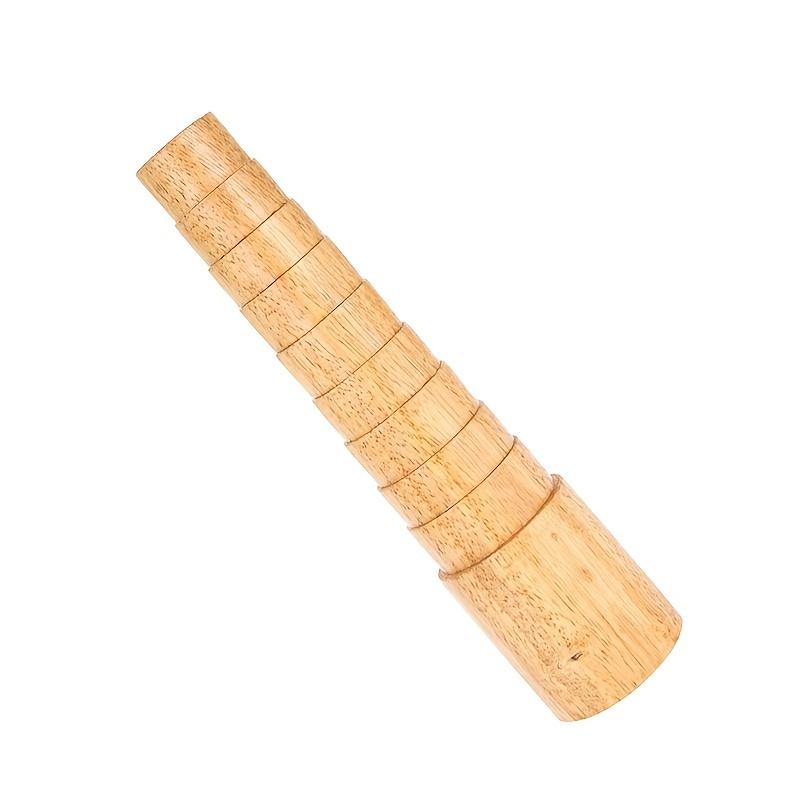 Gradual Size Adjustment Wooden Cylinder for Jewelry Making - High-Quality, Durable, and Smooth Surface