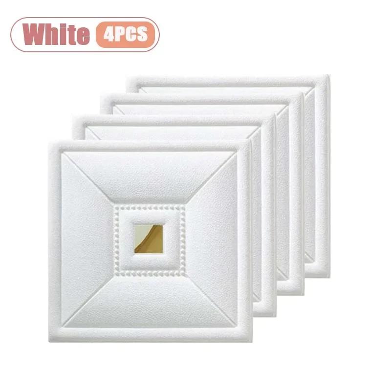 

4 шт. 30x30 см 3D Мягкая наклейка на стену Самоклеящаяся панель обоев для спальни, гостиной, DIY Домашний фон, украшение стены Other