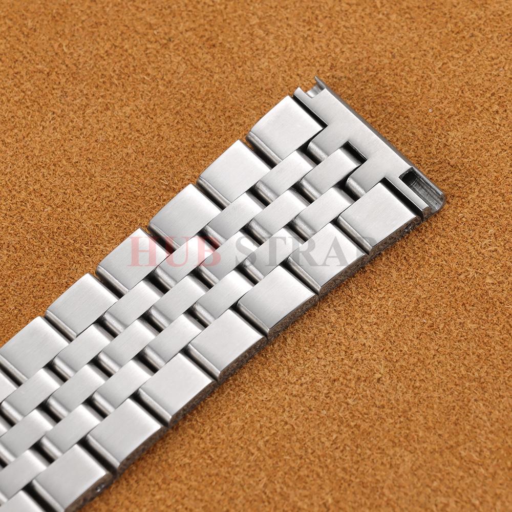 Edelstahl Fünf-Perlen-Uhrenarmband 20mm 22mm Solide Faltschließe Universelles Taucherarmband Herren Damen Uhrenzubehör