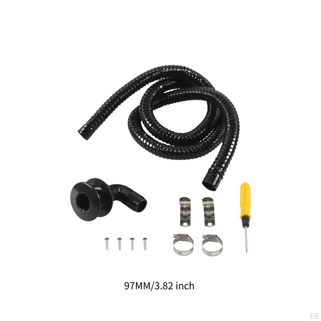 Furtun pentru pompă de santină pentru uz maritim, kit de instalare de 1-1/8 inch cu cot de 90 de grade
