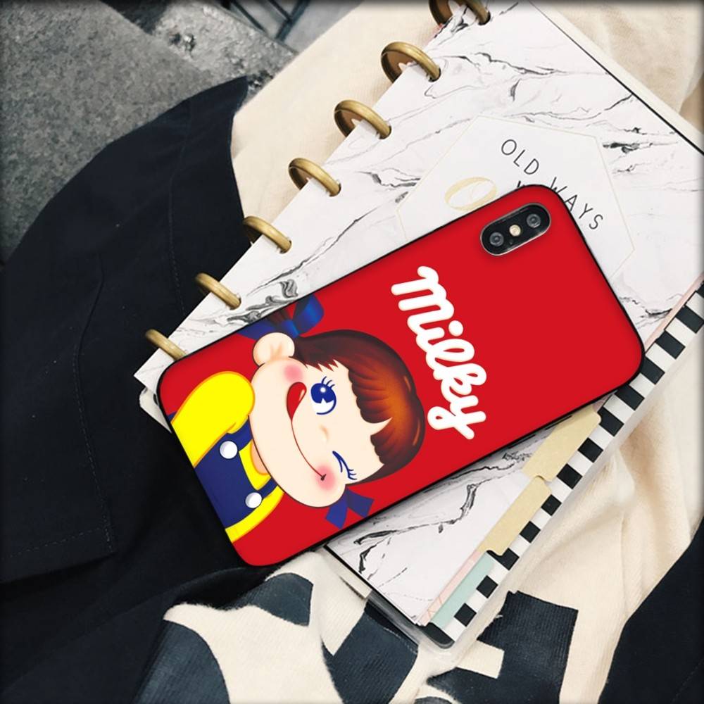 Fujiya Milky Peko Chan Handyhülle Für IPhone 16 17 Air 15 14 13 12 11 Pro Max 16E Plus Fundas