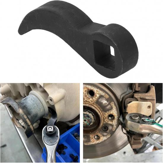 

Pry Bar Wrench Adaptor Head, Adjustable 1/2in Crowbar Adapter Head Tool, Thicken Compact Pry Bar Drive Shaft Disassembly Tool for Tight Spaces