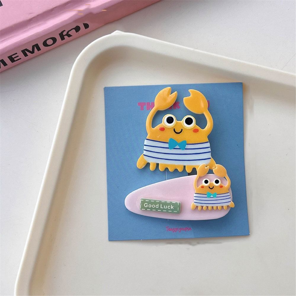 Candy Color Bear BB Clip Animal Cute Barrettes Set Funny Cartoon Mini Hair Clip  Ladies