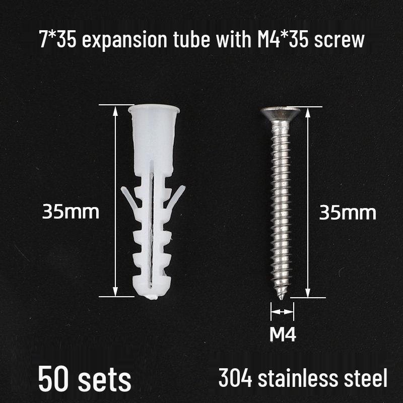 Plastic Expansion Tube Set with Screws and Rubber Plugs (5-12mm)