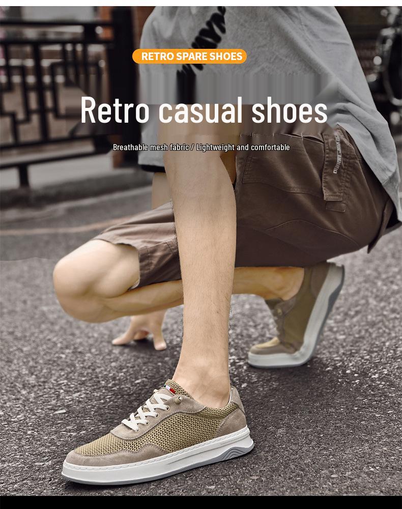 Spring/Summer Men's Mesh Lace-up Breathable Casual Shoes