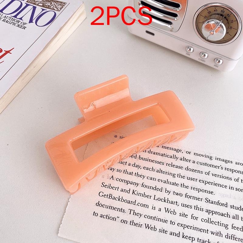 2 ΤΕΜ Premium Σετ Κεφαλών Νέο Γυναικείο Κλιπ Κλιπ Νύχι Μόδας Καφέ Μαύρο Ακρυλικό Μεγάλες Φουρκέτες Claw For Lady Clip Barrette Αξεσουάρ μαλλιών