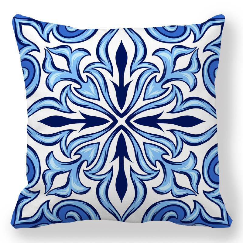 Geometric Pattern Bohemian Pattern Digital Printing Short Plush Pillow Covers For Car Sofa Office Cushion Cover Home Goods
