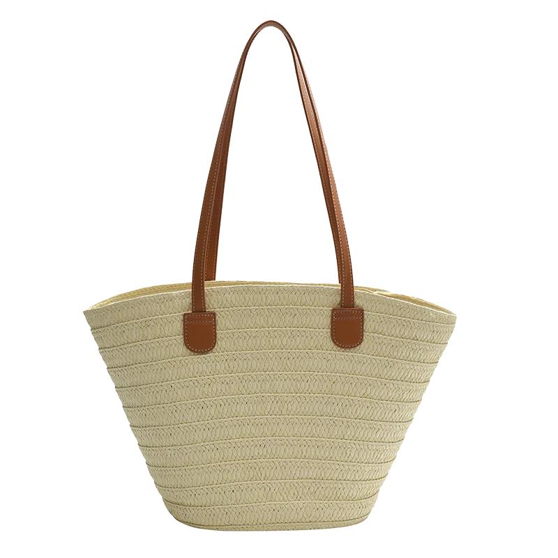 Соломенная коса Повседневные сумки через плечо Большая вместимость Простые универсальные — фото 7