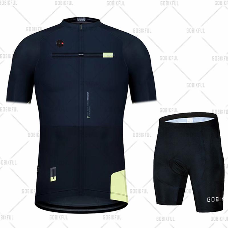 2024 Gobikful Summer Cycling Jersey Set Man Short Sleeve Mountain Bike Cycling Wear Triathlon Bicycle Clothing MTB Bike Shirts